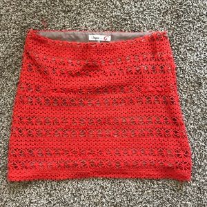 Coral Knitted Skirt